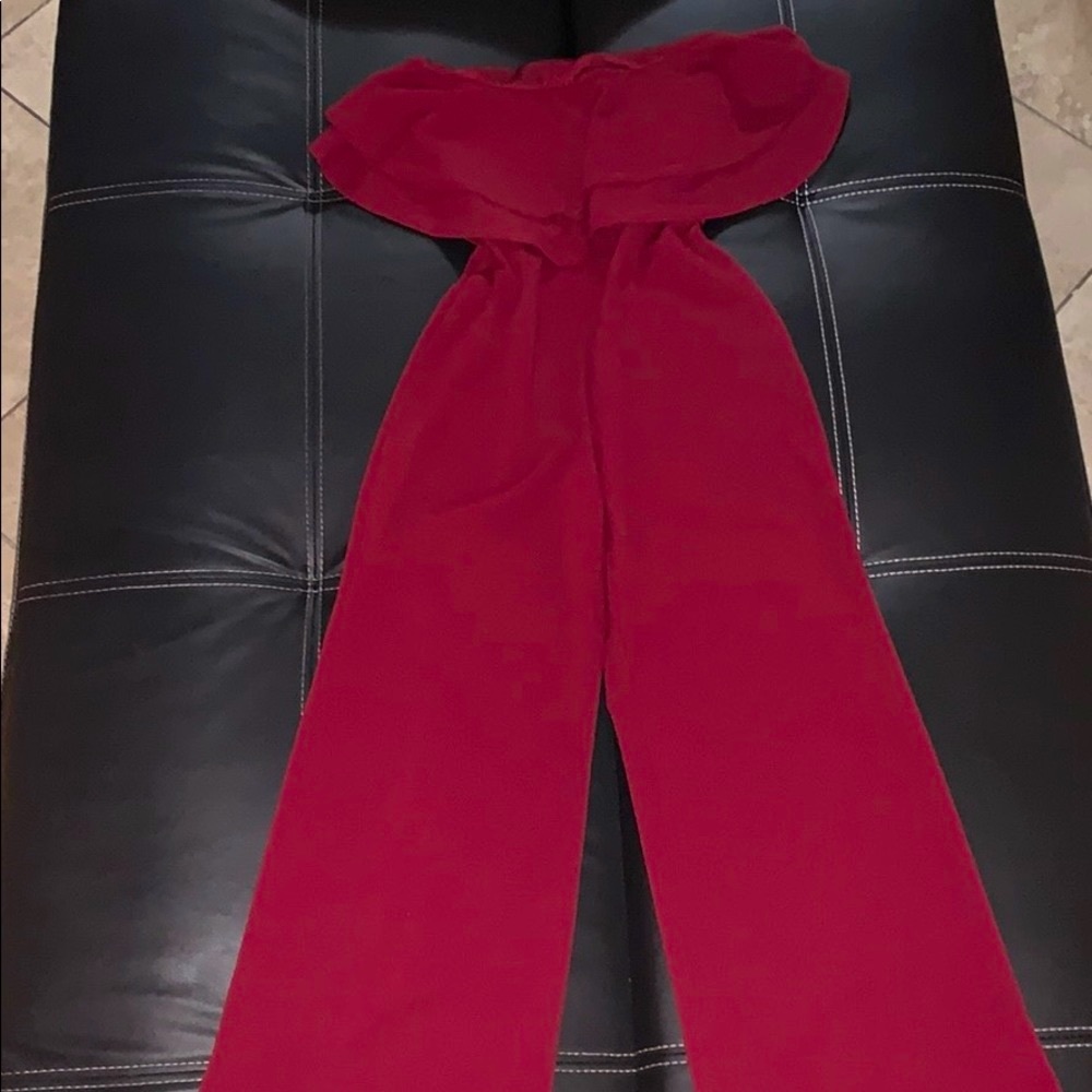 Burgundy Jumpsuit Size M